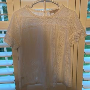 Lace short sleeve top